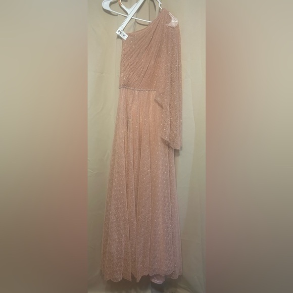 Mac Duggal 11244 NWT LACE ONE SHOULDER ILLUSION SLEEVE A LINE GOWN - Picture 5 of 7